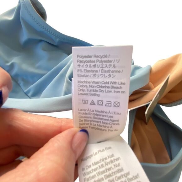 J Crew Blue Mist Crossover Cheeky Bikini Bottom Sz 2X NWT - Picture 8 of 10